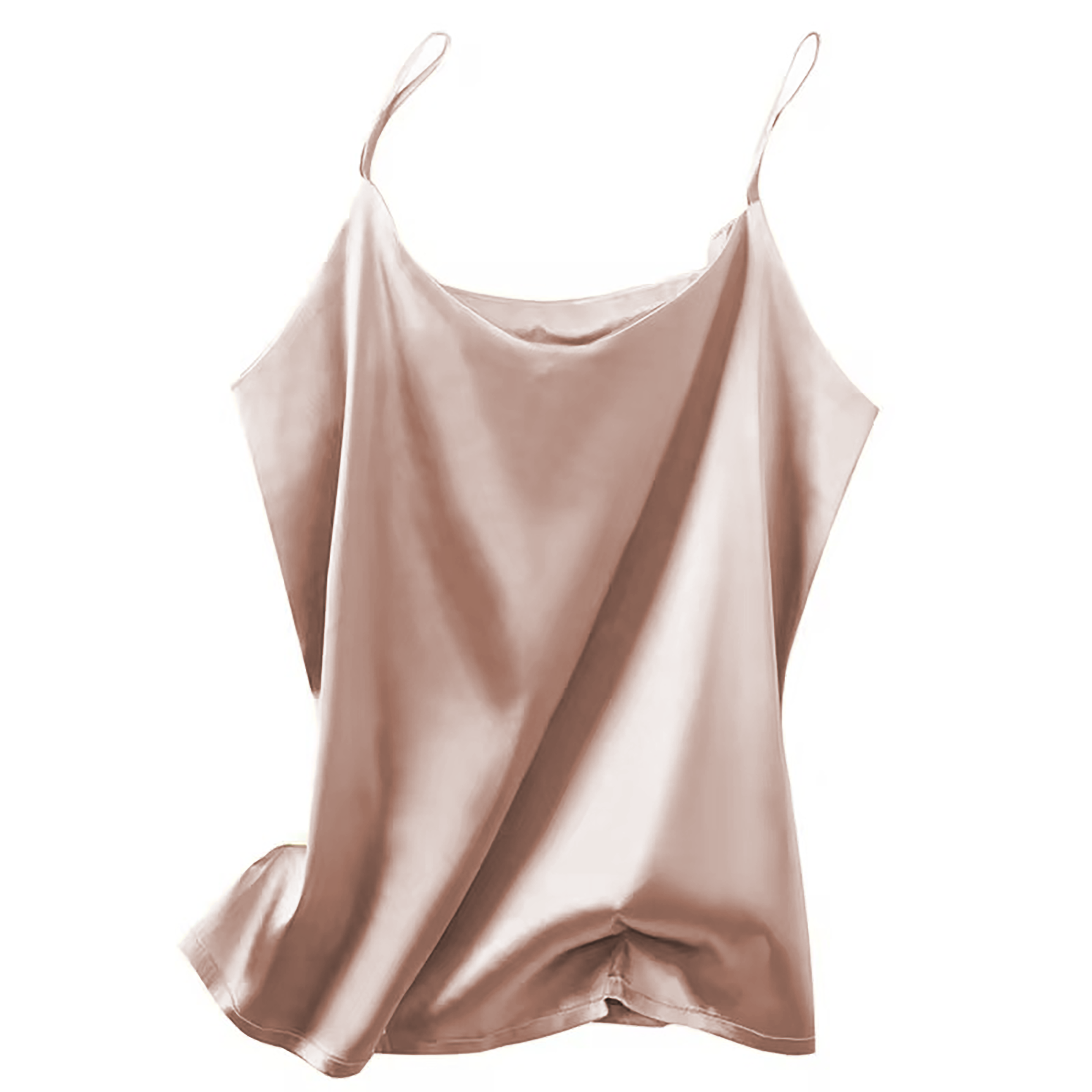 Mulberry Silk Round Neck Camisole Top - Taupe