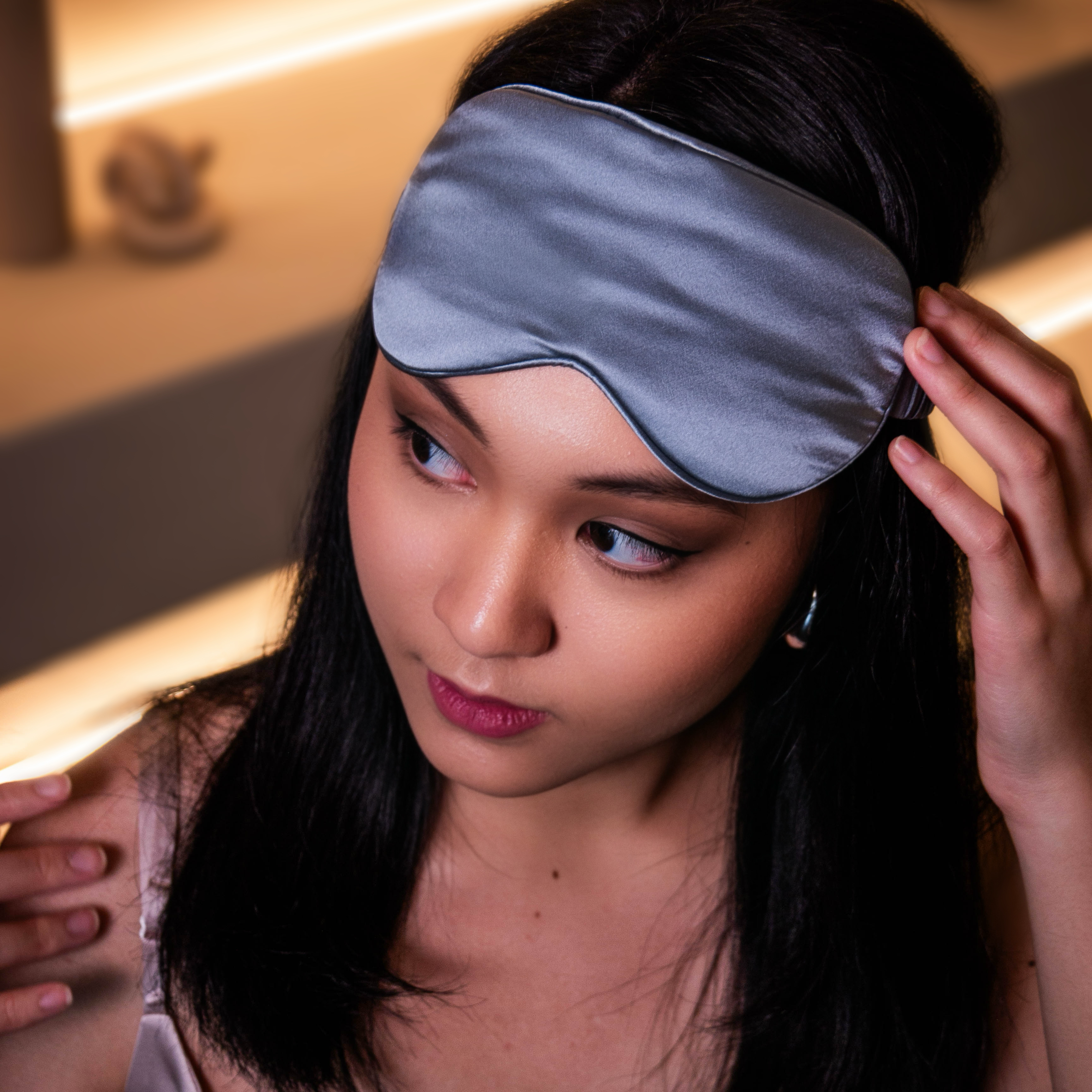 Mulberry Silk Sleep Mask | Gray Blue