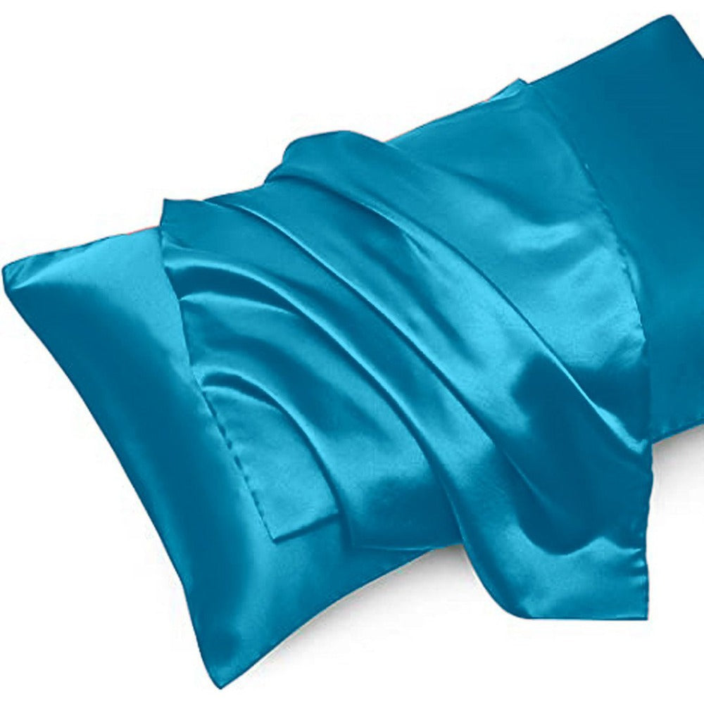 Blue hot sale silk pillows